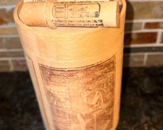 Vtg. 1970s Wood Canister “The Tailor” England Trades London Candy Box & Wood Needle Boxes