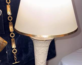 Vtg White Wedgewood Lamps!