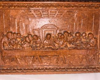 Hand Carved Wooden Relief Sculpture Da Vinci’s “The Last Supper"!