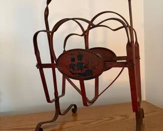 Art Deco Wrought Iron Magazine Rack!