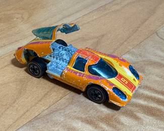 Vtg. Hot Wheels 1969 Mattel, Inc Redline Porsche #9 Race Car P917 Flying Colors Hong Kong 