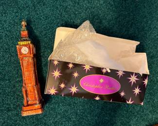 Vtg. 1999 Christopher Radko Big Ben Clock Tower Christmas Ornament w/Box