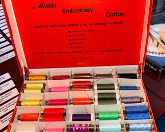 Vtg Mettler Cotton Embroidery Box Of Thread!