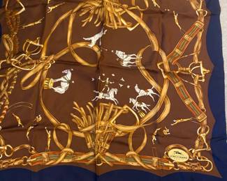 Vtg Longchamp Equestrian Scarf Italy!