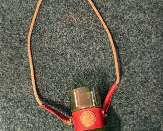 Vtg. Glass “Necklace” Bottle Portable Drinking Vessel “Napoleon III Empereur” 