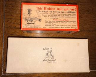 Vtg James Heddon’s Sons Bait Box,  Beau Brummell Tie Box!