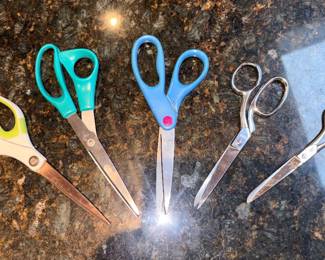 Vtg Scotch Titanium Scissors, Vtg Acme Preferred Scissors #43218, Vtg Komfort Kut Scissors, Wiss USA #716 Scissors,  Macy’s Supre-Macy Solingen Germany Scissors!