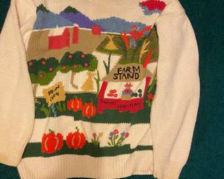 Vtg Robert Scott Ltd Farm Stand Sweater