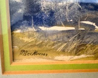 Original Pete Beckman Landscape Water Color Signed!