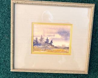 Original Pete Beckman Landscape Water Color Signed!