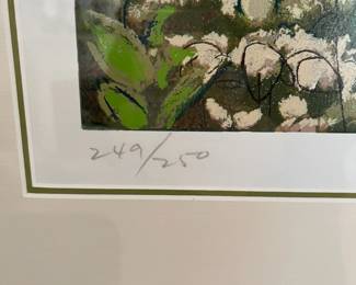 Signed artwork numbered 249/250
