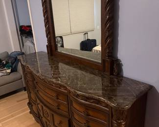 Ashley Furniture North Shore Traditional Triple Dresser and Mirror set $1000