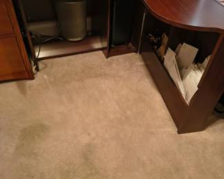 Cherry cabinet with workspace that pulls out nice unit