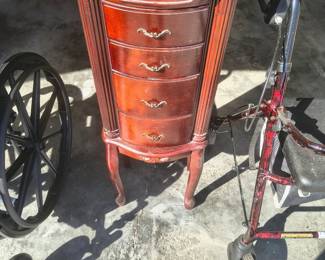 Nice cherry wood jewelry chest only to countertop height asking $80 or best offer