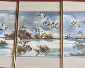 Art by Raleigh Kinney 3-pc Watercolor 