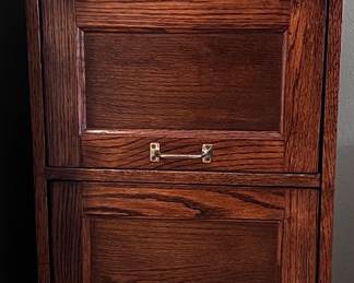 Vintage Wood File Cabinet 