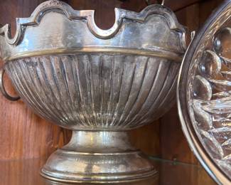 Vintage SP Spanish Style w Scalloped Edging and Vertical Ribbing and Pedestal 