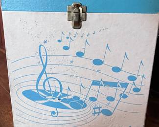 Vintage Musical Notes LP Carrying Case