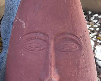 Vintage Terracotta Face Vase 