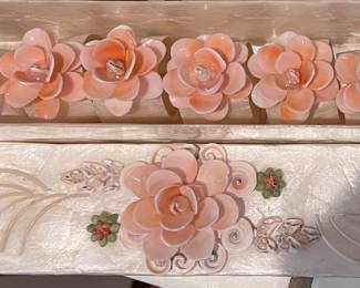 Vintage Capiz Shell Napkin Rings in their original box 