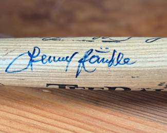 This lot features a signed baseball bat by baseball players Ken Griffey Jr. & Lenny Randle.