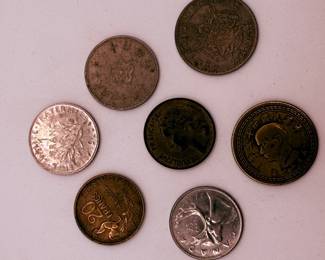 Lot #39 Vintage World Coin Lot β International Coins Including German & European Coins, Collectible Foreign Currency Estate Lot