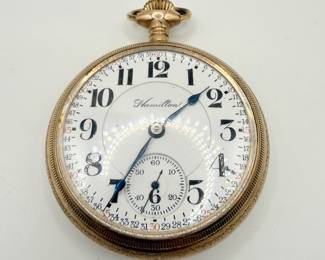 Lot #163 Antique Hamilton 940 Pocket Watch β Working & Keeping Time, Lancaster PA Railroad Grade, Gold Filled Case