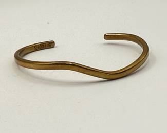 Lot #28 Sergio Lub Vintage Brass Cuff Bracelet β Signed Sergio Lub Artisan Bracelet, Handcrafted Copper Brass Jewelry, Designer