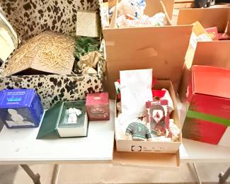 Lot #156 Huge Vintage Christmas Collectibles Lot β Department 56 Snowbabies, Cherubs on the Downhill, Holiday Figurines, Ornamen