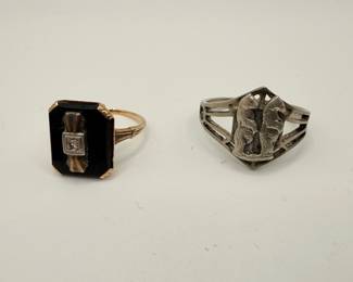 Lot #130 Antique Jewelry & Scrap Gold Lot β Sterling Ring, Vintage Earrings, Cufflinks & Costume Jewelry