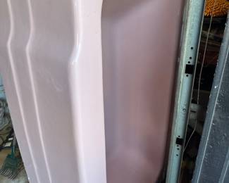 Vintage 1957 Pink Cast Iron Bathtub – 5 ft – Mid-Century 