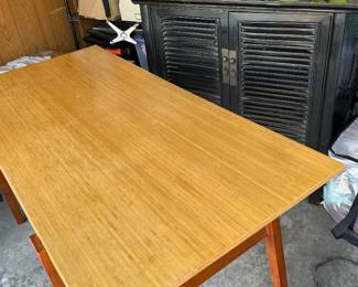 Mid century desk and vintage credenza 
