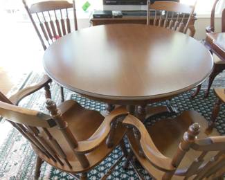 round table and chairs