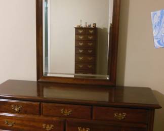 dresser and mirror
