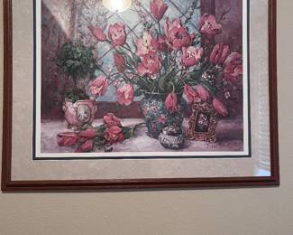 Barbara Mock "Tulips & Cloisonne" Signed & Numbered