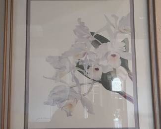Gloria Eriksen "White Orchids" Framed Print