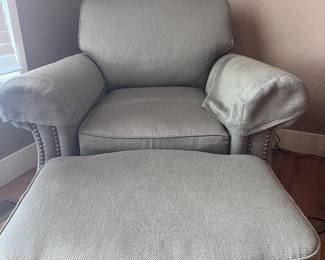 Ethan Allen Arm Chair & Ottoman