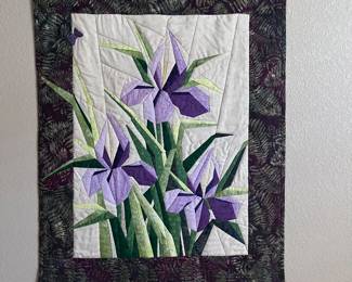 Iris Quilted Wall Hanging