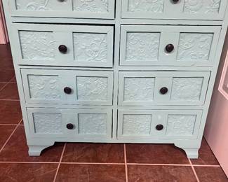 Turquoise Wooden Storage Drawers