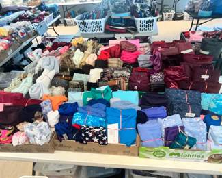 TABLE AFTER TABLE OF BEAUTIFUL FABRIC!