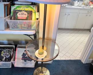 BRASS & GLASS TABLE LAMP