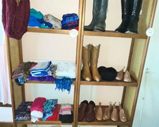 PAIR OF SHELVING UNITS w/ CANE SIDES