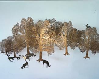 VINTAGE "BIJAN" BRASS & COPPER WALL ART