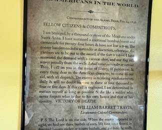TRAVIS'S STATEMENT ABOUT THE ALAMO