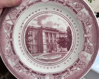 GROUP OF 5 RARE TEXAS A&M WEDGWOOD PLATES