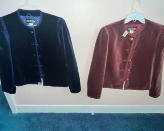 VINTAGE "CLUB NINETEEN" CROPPED VELVET JACKETS (ALSO A BLACK ONE!)