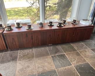 PAIR OF MCM WALNUT CREDENZAS