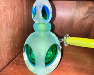 VINTAGE MURANO GLASS "SOMMERSO" PERFUME BOTTLE