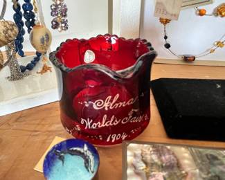 1904 WORLD'S FAIR ENGRAVED RUBY CUP