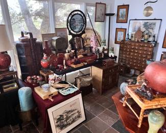 A ROOM FULL OF WONDERFUL ASIAN ANTIQUES & VINTAGE ITEMS FROM ALL OVER!